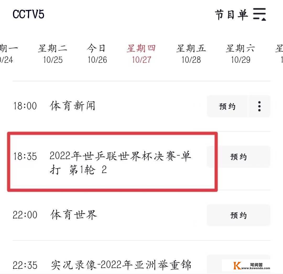 CCTV5曲播，乒乓球世界杯角逐时间出炉，国乒8人出战，2人或爆冷