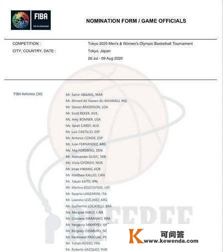 奥运会篮球裁判名单公布！CBA裁判无人入选姚明遭遇当头一棒