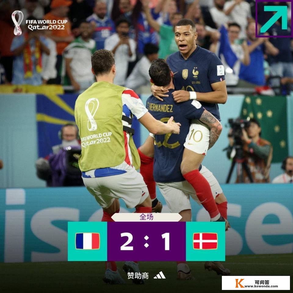 曲击世界杯：法国队2:1击败丹麦队，收成两连胜