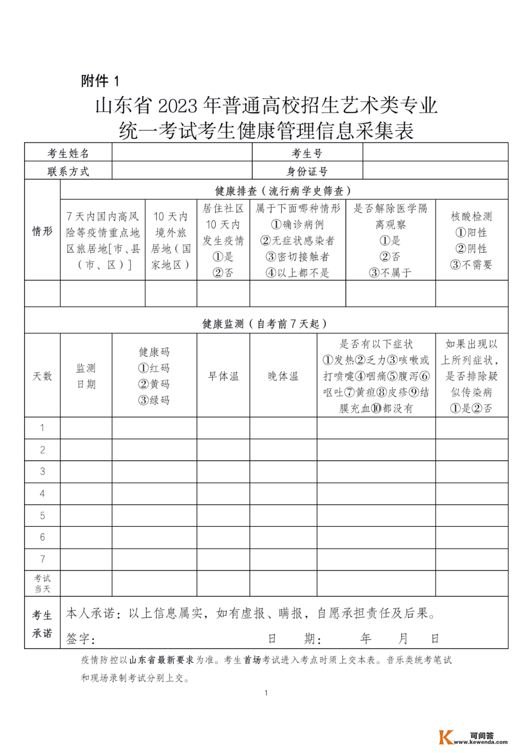 2023艺术类统考最新要求！测验院发布致艺考生一封信