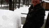GIF搞笑趣图 :下雪那么好玩吗