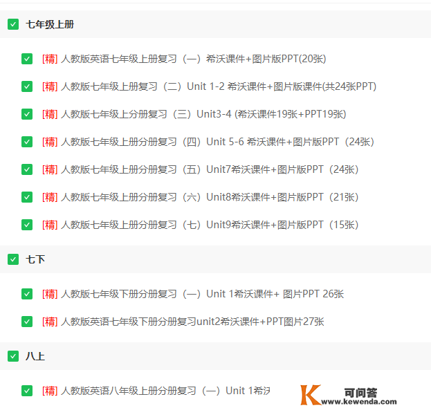 2023年人教新目的版初中英语中考一轮分册单位复习课件+PPT图片版