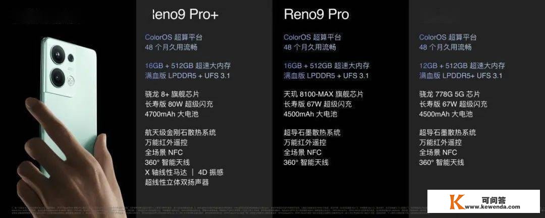 2499元起，OPPO Reno9系列发布，骁龙8+ 连系MariSilicon X