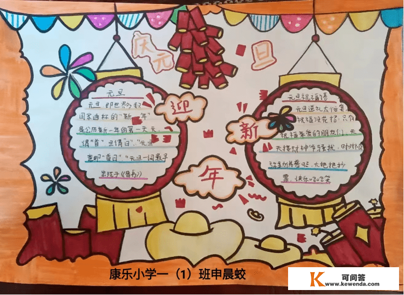 童心绘新年 好手画元旦——忻州市康乐小学一二年级举行绘画迎新年活动