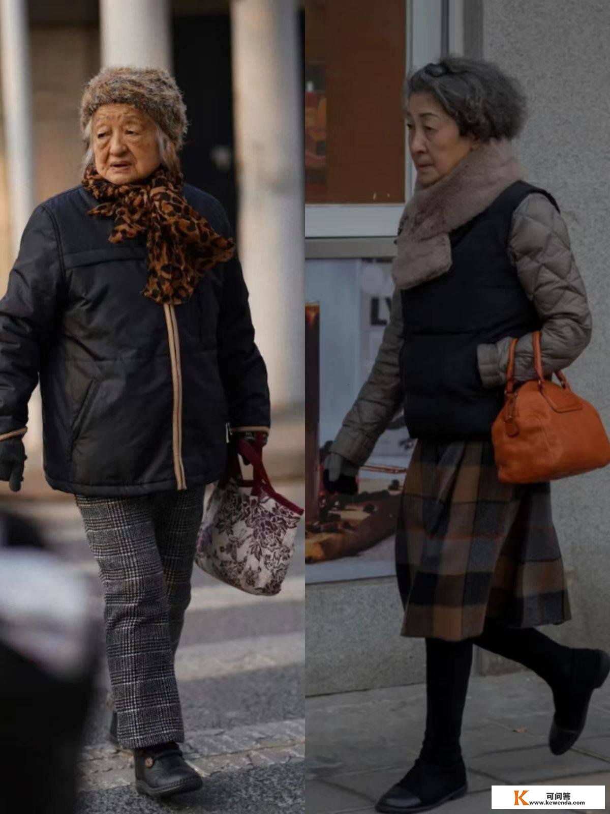 上了年纪的女人，冬季穿衣建议：裤不拖地、裙长过膝，文雅又高级