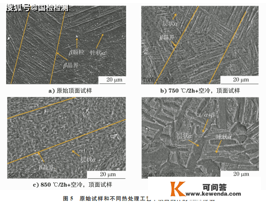 分享：热处置温度对选择性激光熔化TC4钛合金板差别成形面组织和性能的影响