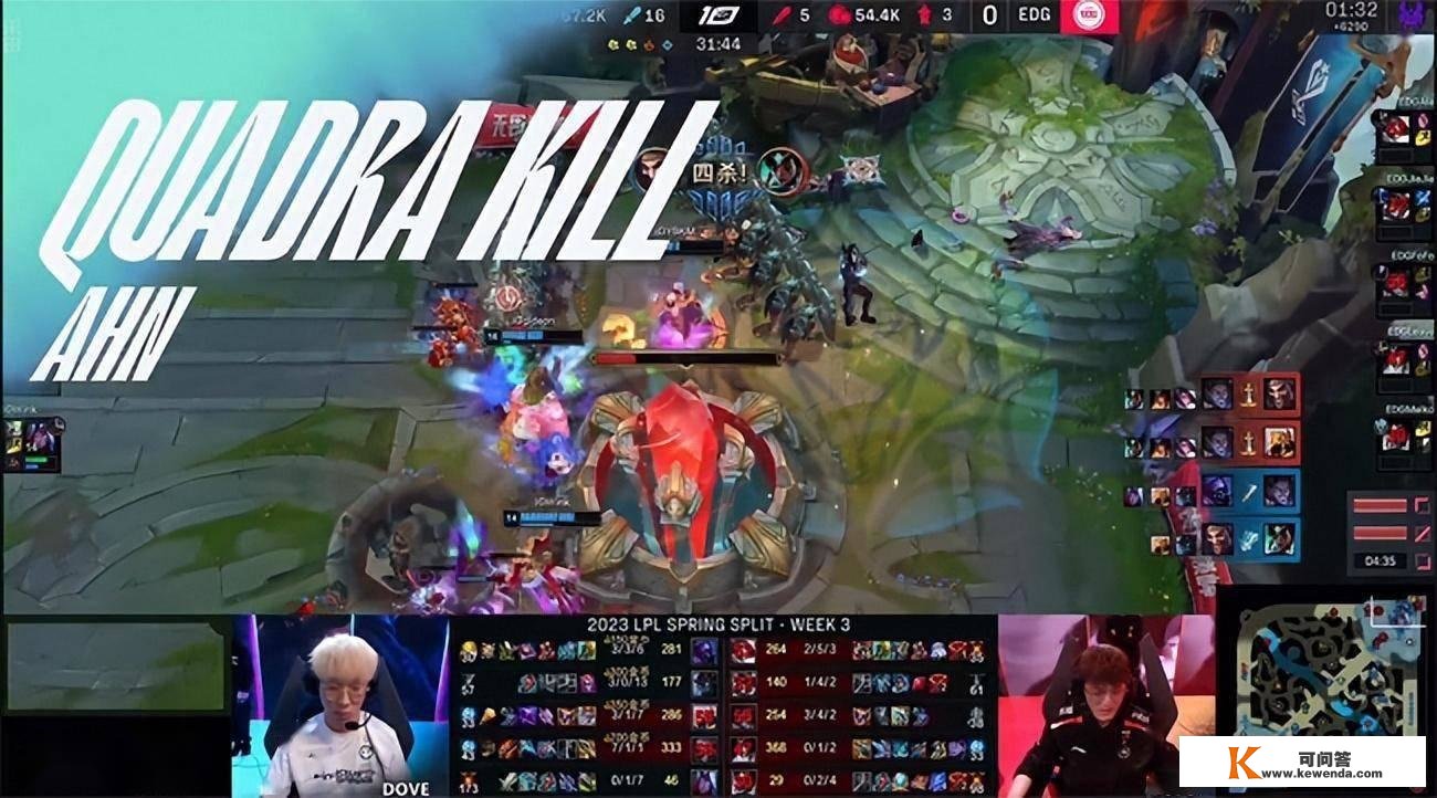 LOL-LPL：YSKM刀妹对位单杀Ale杰斯打穿上路，iG 2-0击败EDG