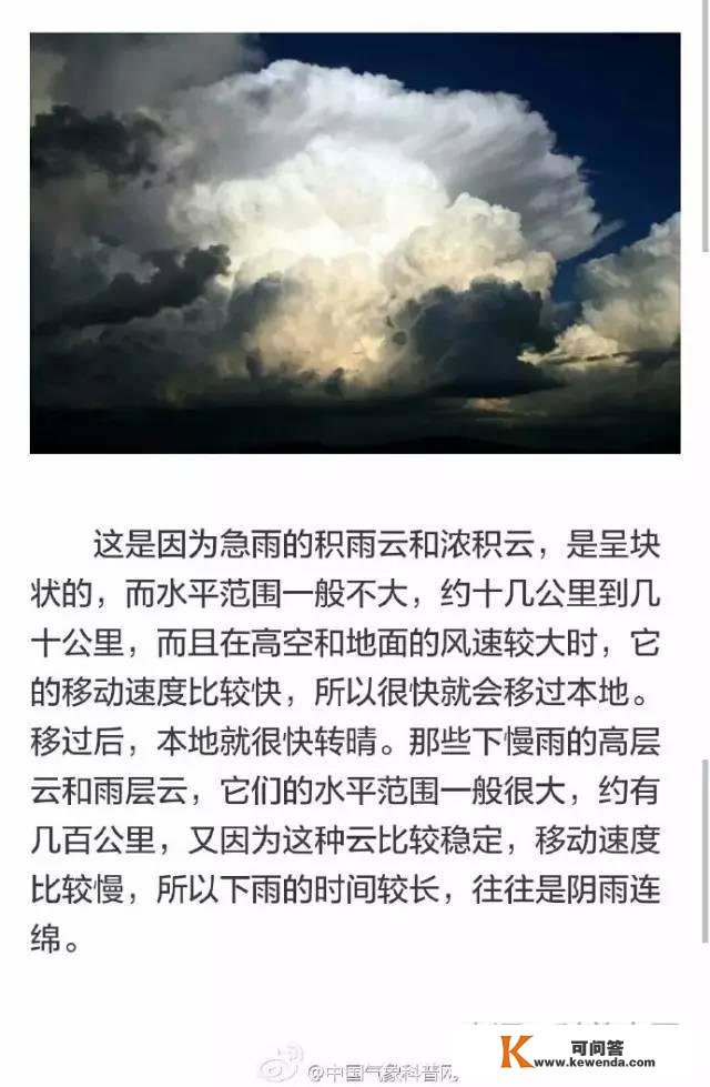 为什么说“急雨易晴，慢雨不开”？