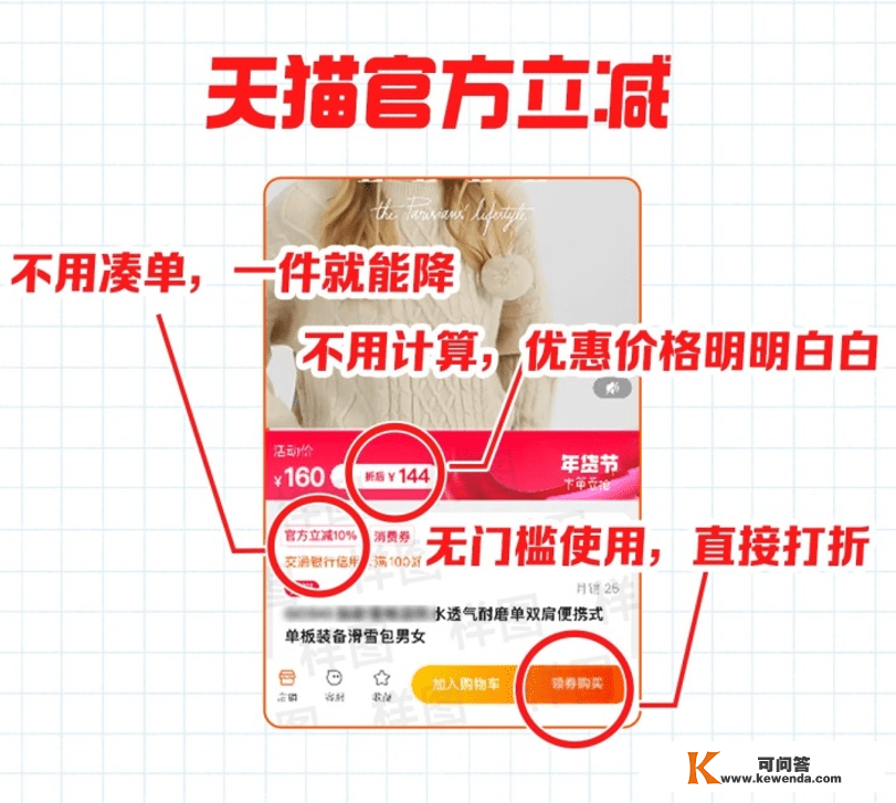 天猫年货节官方立减来了：初次打消跨店满减，无需凑单一件曲降