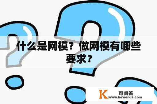 什么是网模？做网模有哪些要求？