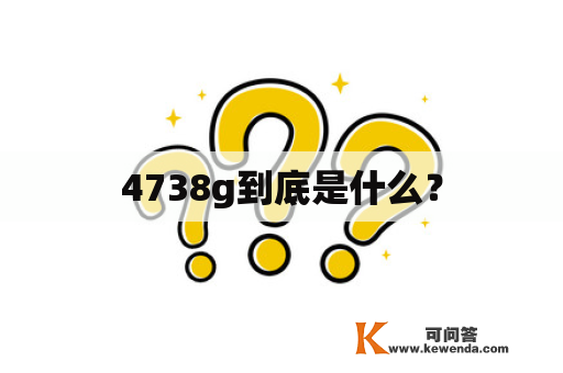 4738g到底是什么？