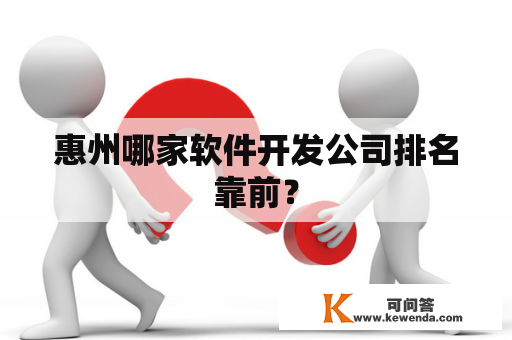 惠州哪家软件开发公司排名靠前？