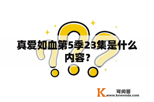 真爱如血第5季23集是什么内容？