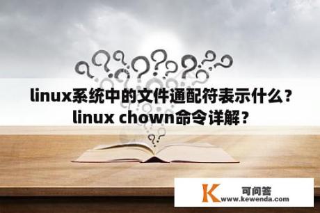 linux系统中的文件通配符表示什么？linux chown命令详解？