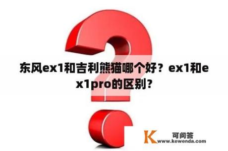 东风ex1和吉利熊猫哪个好？ex1和ex1pro的区别？
