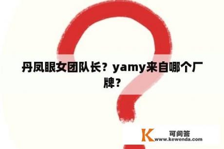 丹凤眼女团队长？yamy来自哪个厂牌？