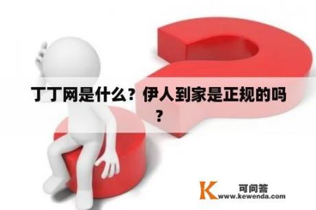 丁丁网是什么？伊人到家是正规的吗？