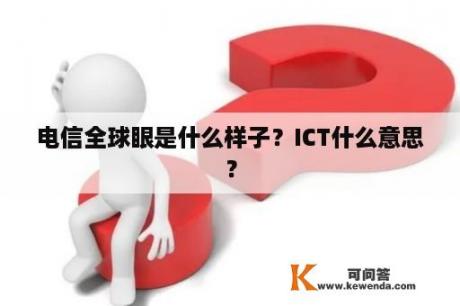 电信全球眼是什么样子？ICT什么意思？