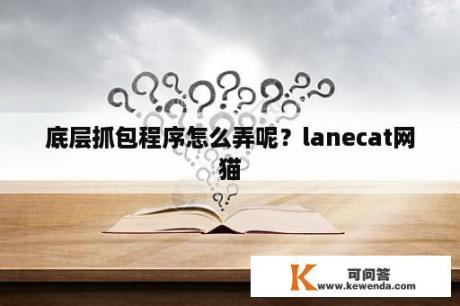 底层抓包程序怎么弄呢？lanecat网猫