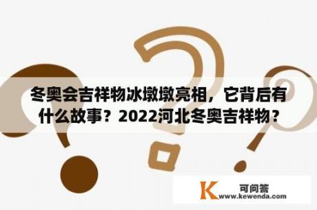 冬奥会吉祥物冰墩墩亮相，它背后有什么故事？2022河北冬奥吉祥物？