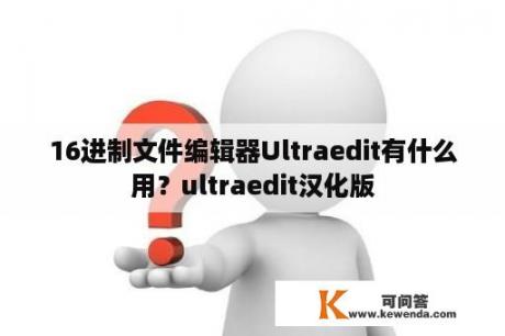 16进制文件编辑器Ultraedit有什么用？ultraedit汉化版