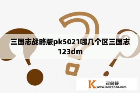 三国志战略版pk5021哪几个区三国志123dm