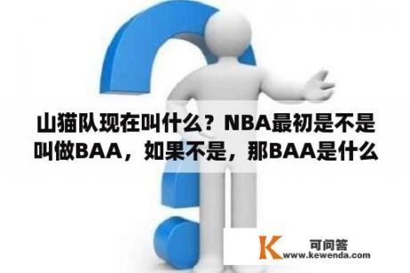 山猫队现在叫什么？NBA最初是不是叫做BAA，如果不是，那BAA是什么联盟？