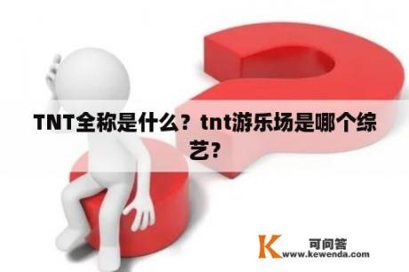 TNT全称是什么？tnt游乐场是哪个综艺？