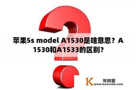 苹果5s model A1530是啥意思？A1530和A1533的区别？