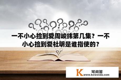 一不小心捡到爱周峻纬第几集？一不小心捡到爱杜明是谁指使的？