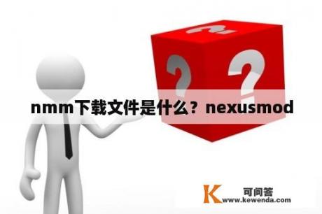 nmm下载文件是什么？nexusmod