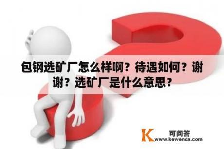 包钢选矿厂怎么样啊？待遇如何？谢谢？选矿厂是什么意思？