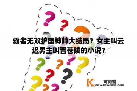 霸者无双护国神帅大结局？女主叫云迟男主叫晋苍陵的小说？