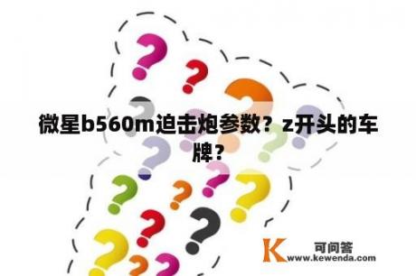 微星b560m迫击炮参数？z开头的车牌？