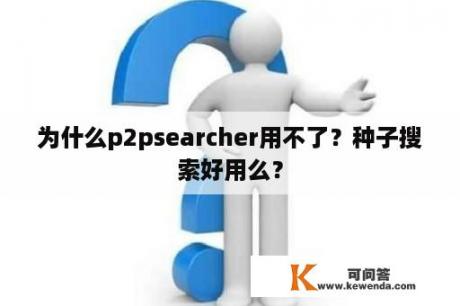 为什么p2psearcher用不了？种子搜索好用么？