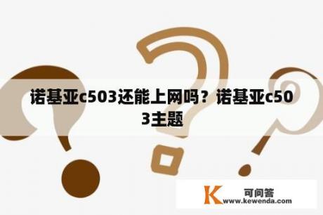 诺基亚c503还能上网吗？诺基亚c503主题