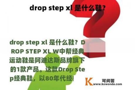 drop step xl 是什么鞋？