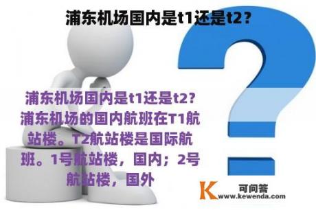 浦东机场国内是t1还是t2？