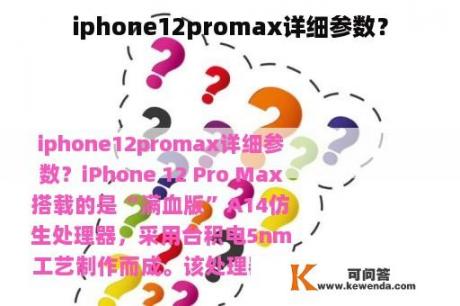 iphone12promax详细参数？