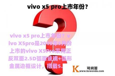 vivo x5 pro上市年份？