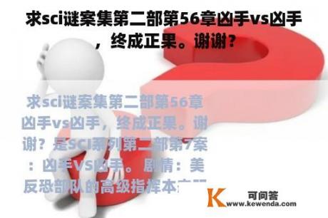 求sci谜案集第二部第56章凶手vs凶手，终成正果。谢谢？