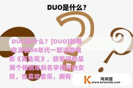 DUO是什么？