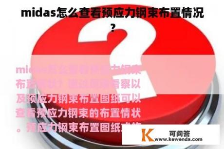 midas怎么查看预应力钢束布置情况？