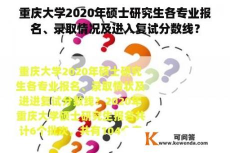 重庆大学2020年硕士研究生各专业报名、录取情况及进入复试分数线？