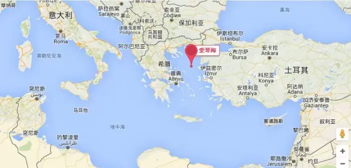 希腊爱琴海地图位置？全球 地图有没有古希腊？