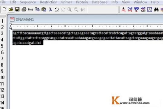 如何利用DNAMAN软件将碱基序列翻译成氨基酸序列？氨基酸 软件