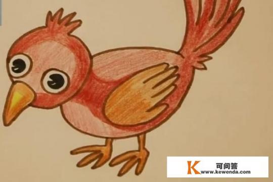 小鸟的简单画法？教宝宝画画，怎么画小鸟？