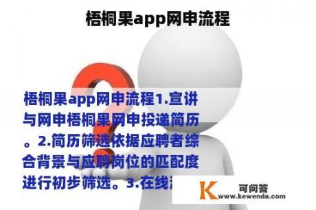 梧桐果app网申流程