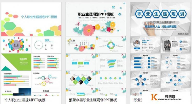 关于职业生涯规划，有哪些免费ppt模板可以推荐