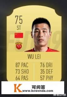 武磊成FIFA19唯一中国金卡球员，能力值高达75分，对此你怎么看